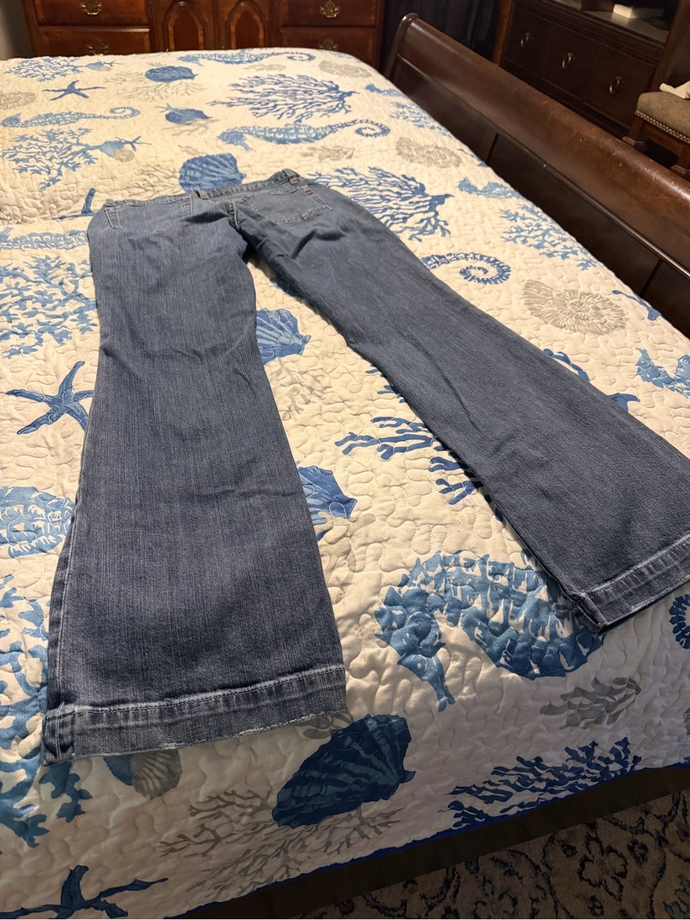 GAP Women's Flared Jeans in Blue Denim